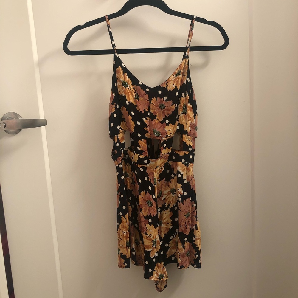 Topshop Black Sunflower Romper